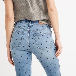 Madewell 10” Hi Rise Skinny Crop Jeans: hearts